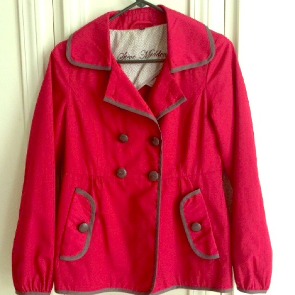 Steve Madden Pink Raincoat Size Small