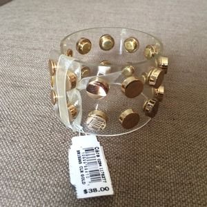 New Cara NY Clear/Gold Stud Bracelet