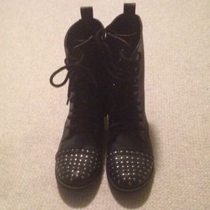 Black Aeropostale studded boots new never used