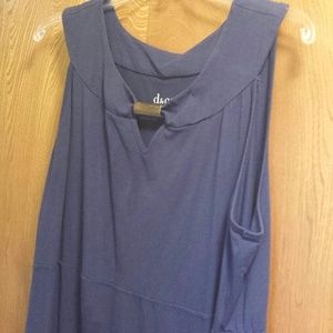 Navy Blue maxi dress soft cotton knit