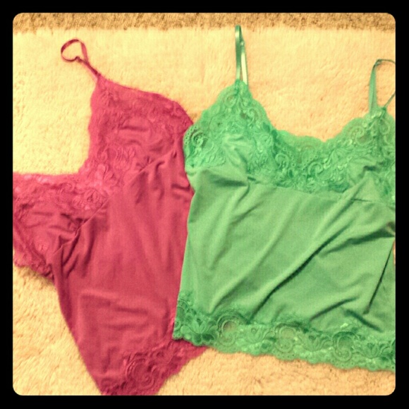 Pair of Victorias Secret Lace Tanks