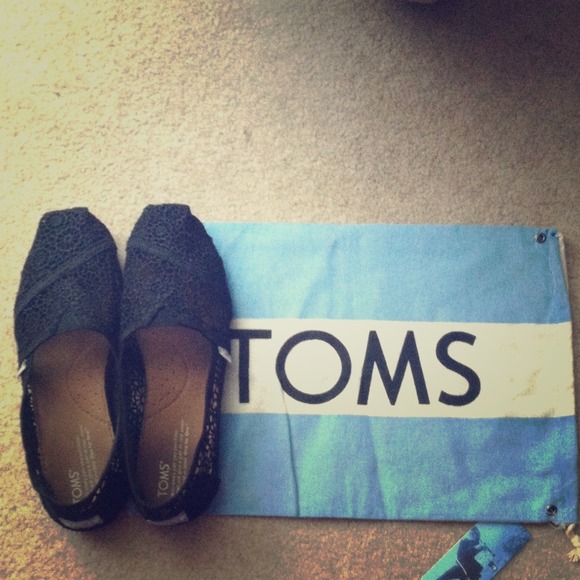 Black crochet toms