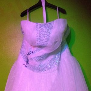 blue and ball/wedding gown