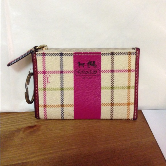 Coach Heritage Keychain and Coin Purse