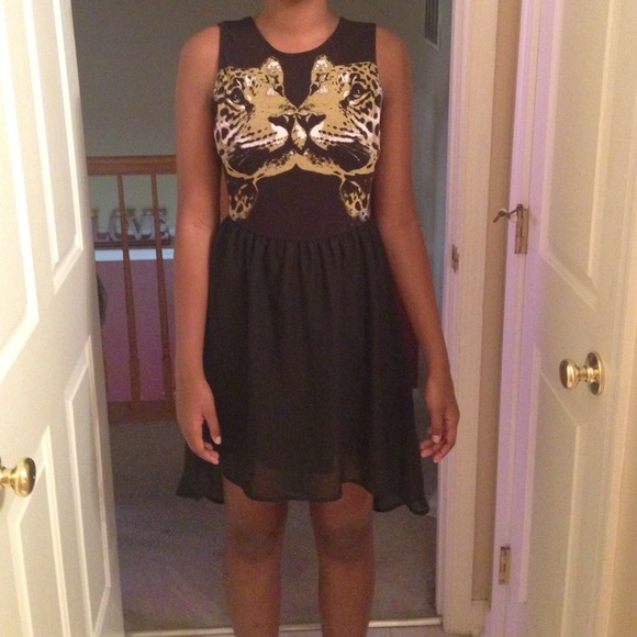 High Low black dress