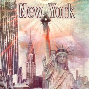 New York! Graphic v-neck