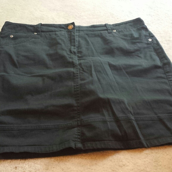 Black jean skirt