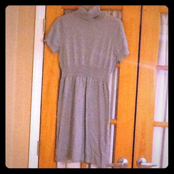 Grey sweater dress