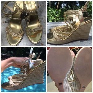 Michael Kors Gold Wedges