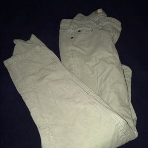 Teal blue Olive & Oak skinny corduroy pant