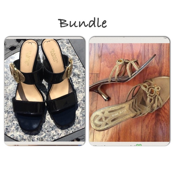 Franco Sarto Shoes - Franco Sarto Black Sandals & 9 west bundle