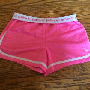 Justice pink shorts! Size 16, gently worn.