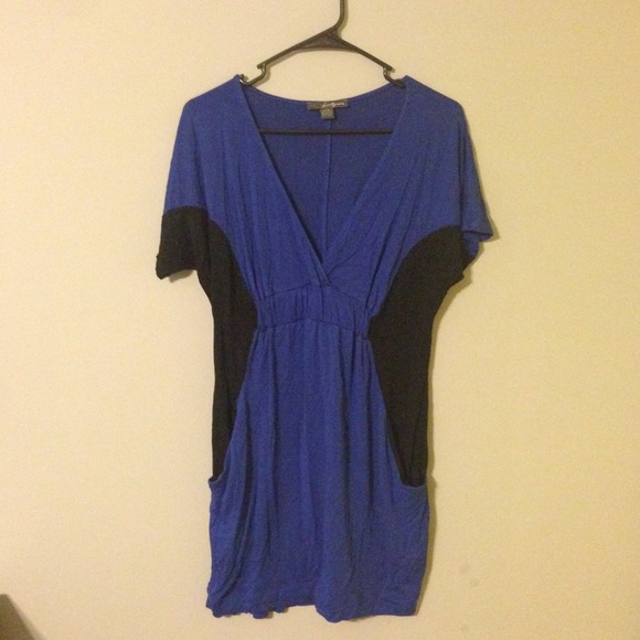 Blue & black dress
