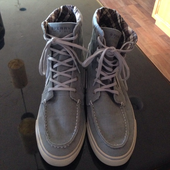 Sperry Shoes - GRAY CORDUROY SPERRY HIGH TOPS