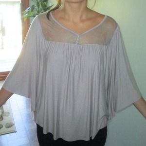 Cute Gray Batwing Forever 21 Top