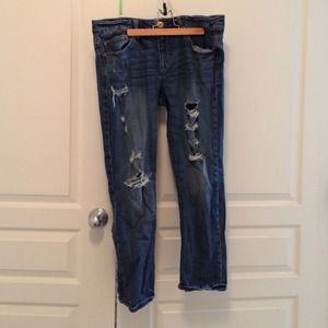 Distressed Slouchy Boyfriend Jeans