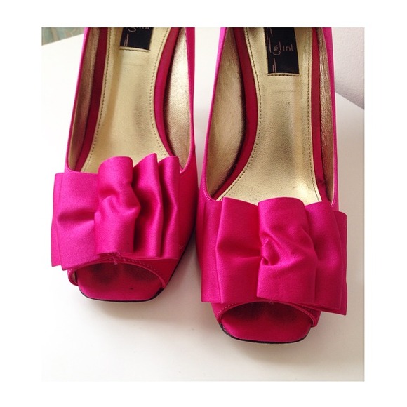 Size 8M Pink Open toe high Heel Pump