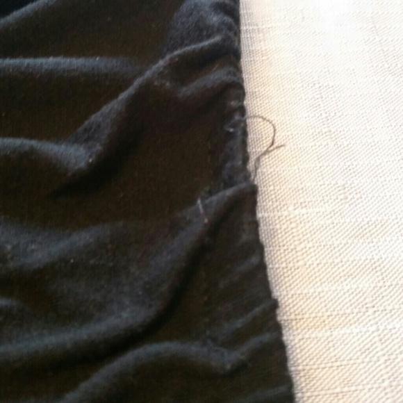 Black Top with Zipper and Ribbon Neck Detail - Picture 3 of 4