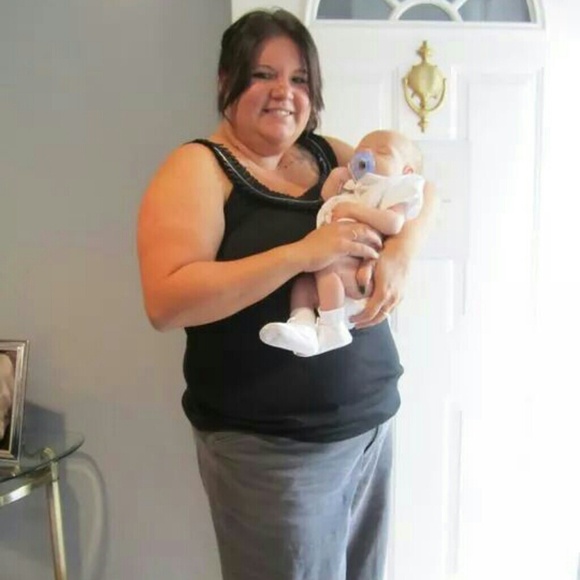 Black Top with Zipper and Ribbon Neck Detail - Picture 4 of 4