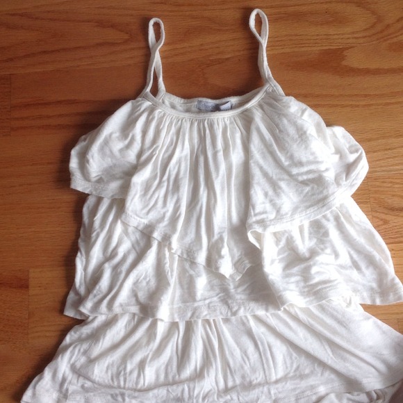 Ivory Layered Ruffled Tank Top - Picture 2 of 2