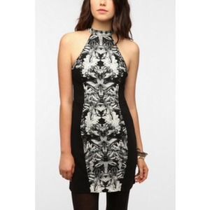 Silence + Noise Crepe Halter Neck Dress