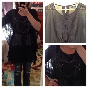 Forever 21 sheer black top