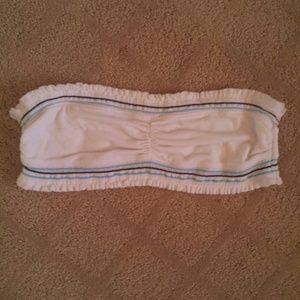Hollister white ruffled bandeau