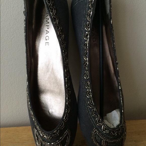 Rampage black flats with embellishments