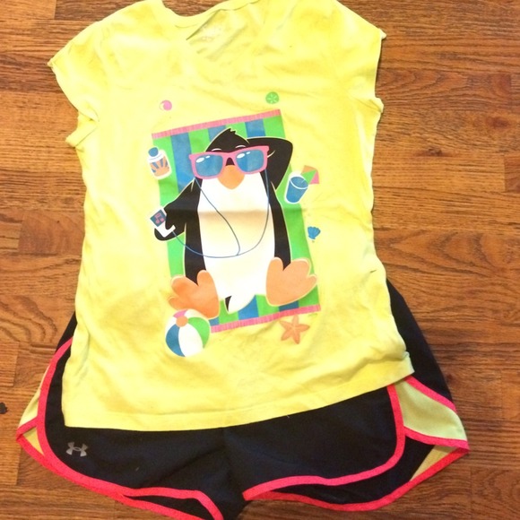 Outfit Bundle: Justice top and under Armour shorts