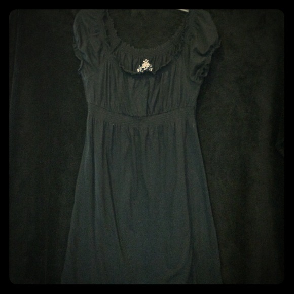 Black dress with empire waist