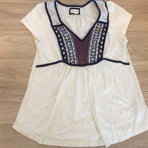 Meadow Rue- Anthropologie embroidered top
