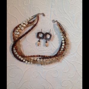 Necklace and earrings