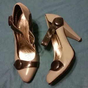 Naughty Monkey grey & blue heels