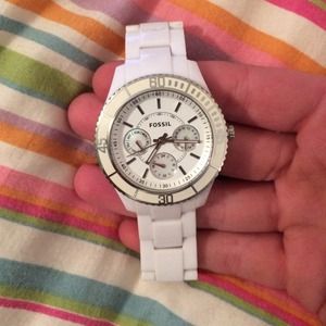 Fossil women's es2540 white resin watch