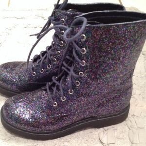 Glittery Doc Marten-Style Boots