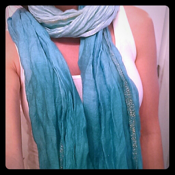 Shades of aqua scarf