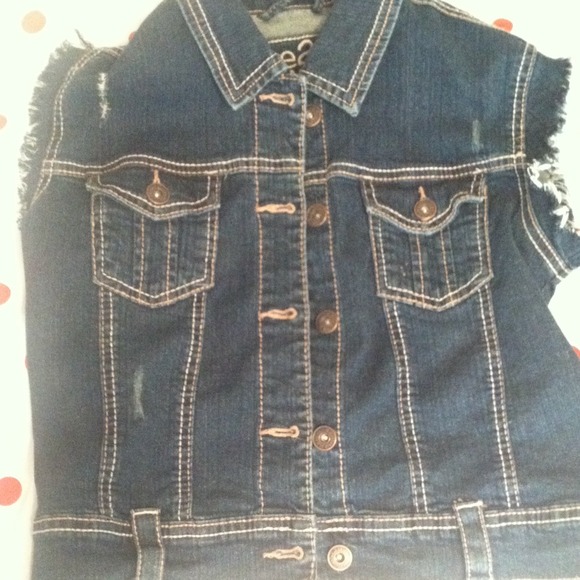 Denim vest jacket