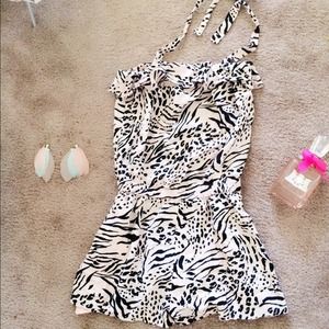 Pink Cheetah, Leopard, Tiger Animal Print Romper