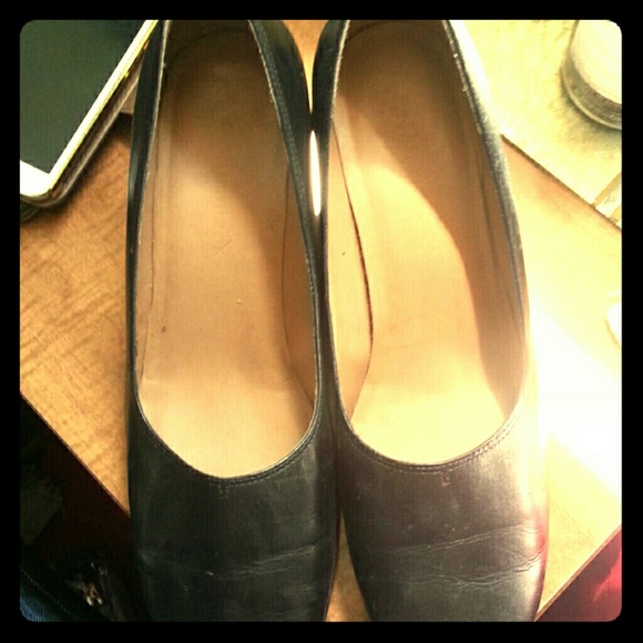 Black vintage wedges