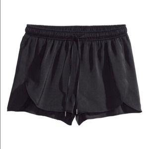 Black Satin Shorts