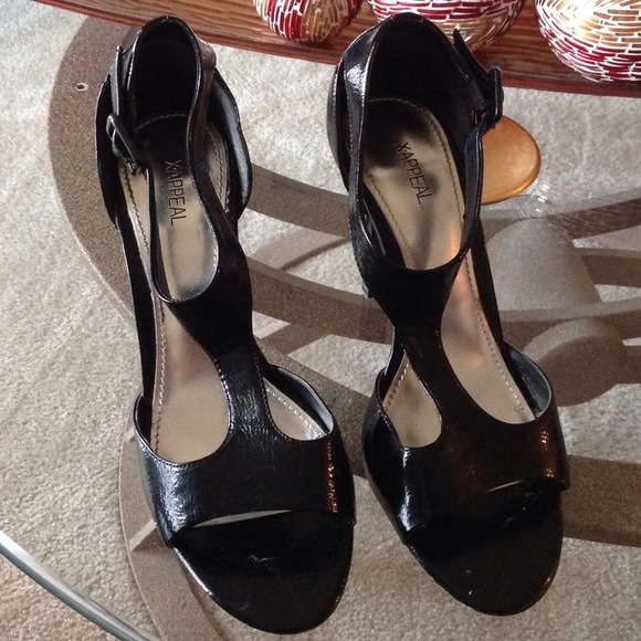 Black suede heels