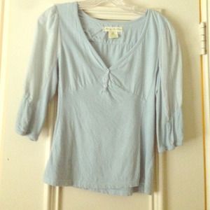 Urban outfitters 3/4 length light blue top
