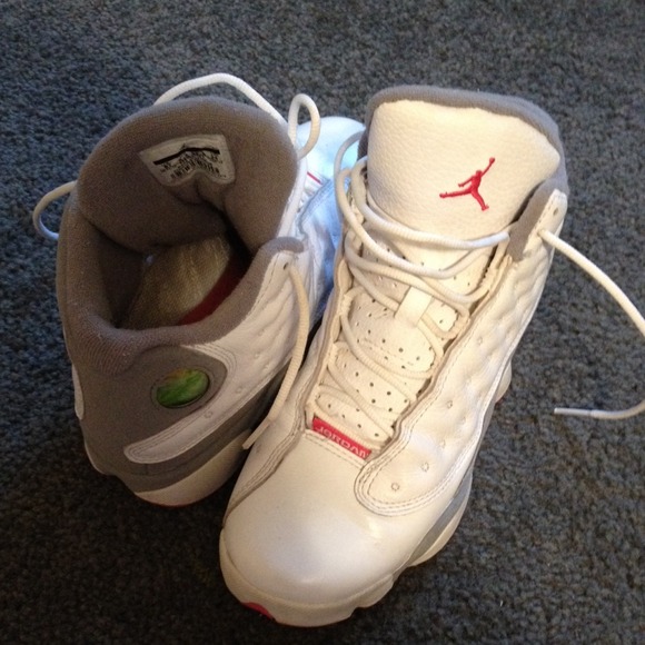 Air Jordan's xiii (13) White Pink and Grey 6Y