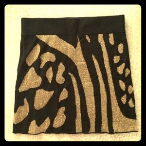 Black and Gold animal print skirt