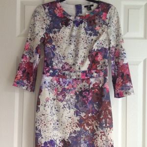 H&M Flowered Sheath Dress