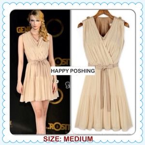 🌹Dresses Deep V Chiffon Pleated Cocktail Dress🌹