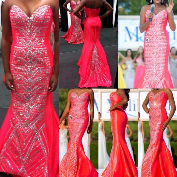 JOVANI HOTPINK PROM/Pageant/Formal Gown MUST SELL!