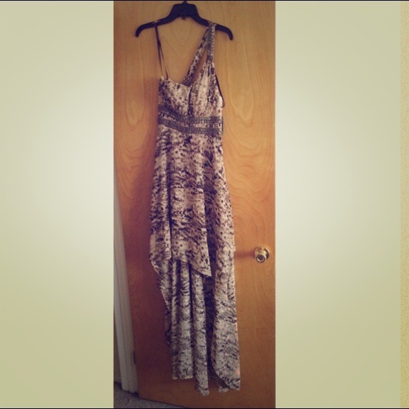 GUESS Animal Print with Beaded Waist Dress NWT