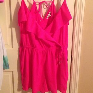 Never worn hot pink romper