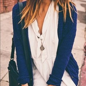 ❌‼️SOLD ‼️❌ Blue Knitted Cardigan